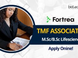 TMF Associate at Fortrea for M.Sc/B.Sc Lifescience - Apply!