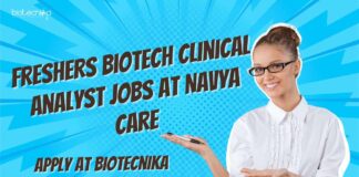 Freshers Biotech Clinical Analyst Jobs