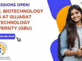 MSc Biotechnology 2025 Admissions at Gujarat Biotechnology University (GBU)