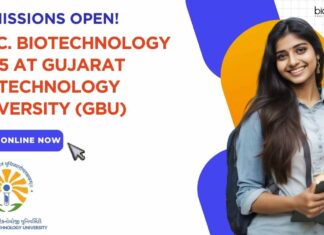 MSc Biotechnology 2025 Admissions at Gujarat Biotechnology University (GBU)
