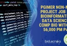 PGIMER Non-Med Project Job For Bioinformatics