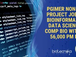 PGIMER Non-Med Project Job For Bioinformatics