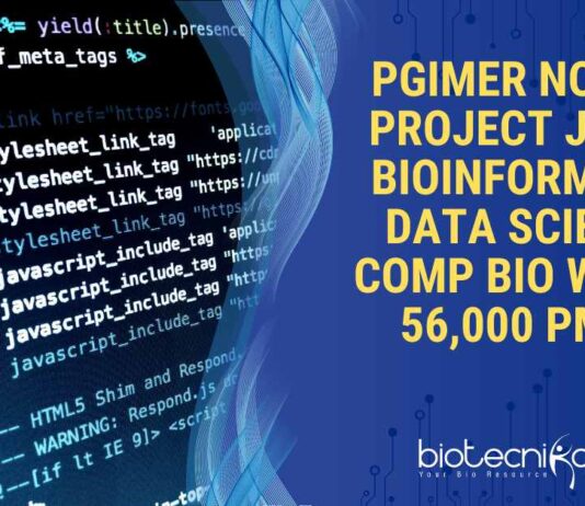 PGIMER Non-Med Project Job For Bioinformatics