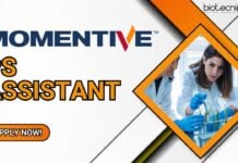 PS Assistant at Momentive, Master’s degree in Biology, Life Science,  Fresher Job, apply now!