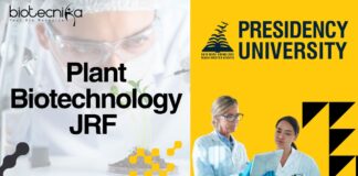 Plant Biotechnology JRF - at Presidency University, Apply online!