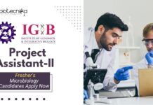 Project Assistant-II Jobs at IGIB – Fresher's Microbiology Candidates Apply Now