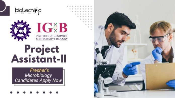 Project Assistant-II Jobs at IGIB – Fresher's Microbiology Candidates Apply Now