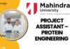 Project Assistant – Protein Engineering at Mahindra University, Apply Now! Project Assistant – Protein Engineering at Mahindra University, apply now!