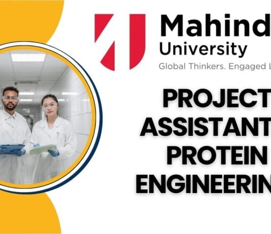 Project Assistant – Protein Engineering at Mahindra University, apply now!