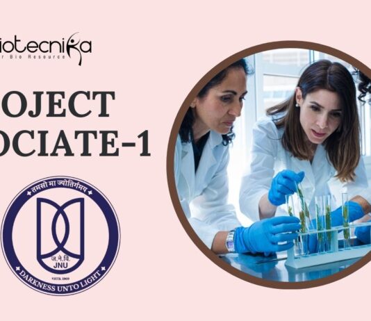 Project Associate-1 Position in Bioinformatics at JNU | BSc/ MSc Natural Science Candidates Apply Now