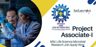 _Project Associate-I Role at CSIR-IMTECH l MSc Life Science Microbial Research Job Apply Now