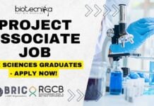 Project Associate Job at RGCB Life Sciences Graduates - Apply Now!
