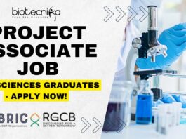 Project Associate Job at RGCB Life Sciences Graduates - Apply Now!