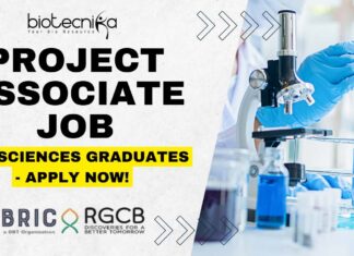 Project Associate Job at RGCB Life Sciences Graduates - Apply Now!