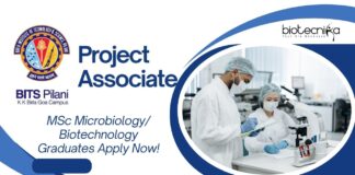 Project Associate at BITS Pilani Goa – MSc Microbiology/ Biotechnology Graduates Apply Now!