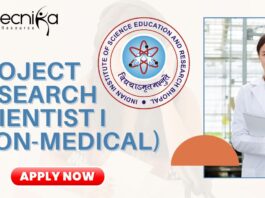 Project Research Scientist I (Non-Medical) at IISER Bhopal,56,000.00- per month, Apply Now!