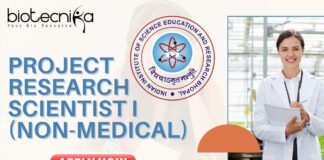 Project Research Scientist I (Non-Medical) at IISER Bhopal,56,000.00- per month, Apply Now!