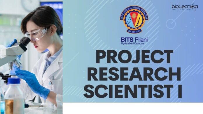 Project Research Scientist I at BITS, Life Science candidates can apply!