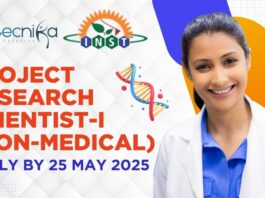 Project Research Scientist Job at INST Mohali 2025