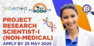 Project Research Scientist Job at INST Mohali 2025
