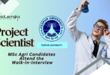 Project Scientist Jobs at Tezpur University – MSc Agri Candidates Attend the Walk-in-Interview Project Scientist Jobs at Tezpur University – MSc Agri Candidates Attend the Walk-in-Interview