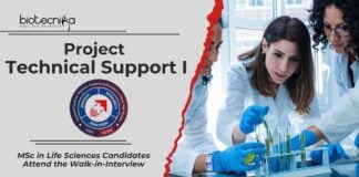 Project Technical Support Job at TMC-ACTREC – MSc Life Sciences Attend Walk-In
