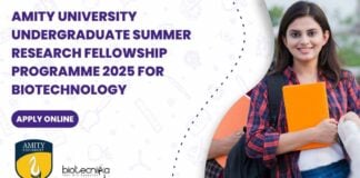 Amity University Undergraduate Summer Research Fellowship