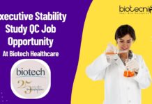 Executive Stability Study QC Job Opportunity