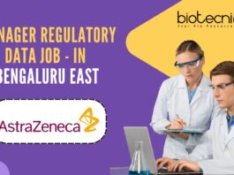 Manager Regulatory Data Job - at AstraZeneca