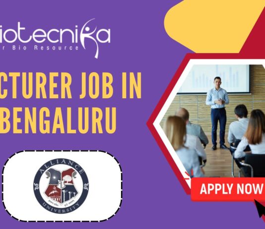 Lecturer Job in Bengaluru - Alliance University