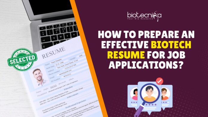 Effective Biotech Resume