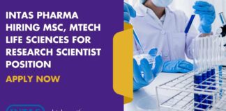 Intas Pharma Life Sciences Job