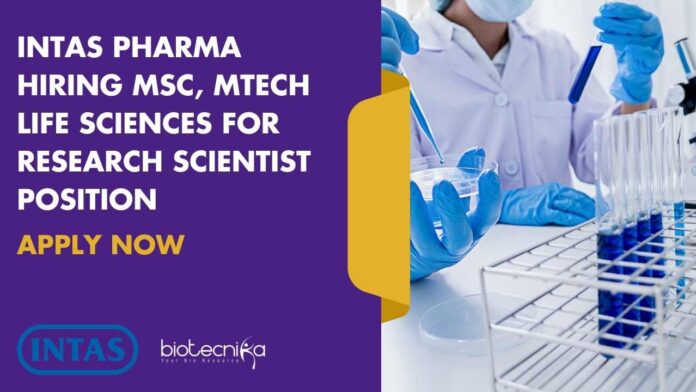 Intas Pharma Life Sciences Job