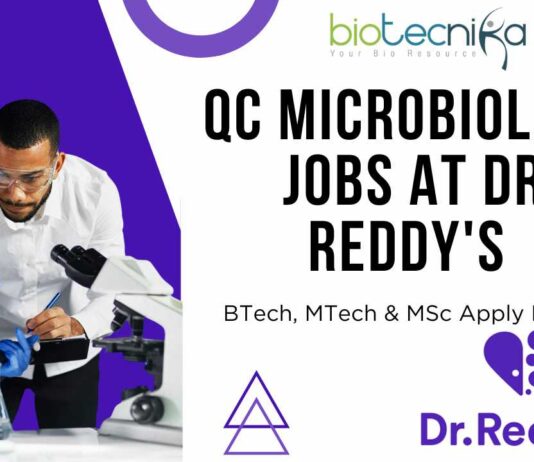 Quality Control Microbiology Job at Dr. Reddy’s