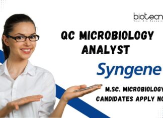 QC Microbiology Analyst Job at Syngene in Bangalore - M.Sc. Microbiology Candidates Apply Now!