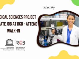 Biological Sciences Project Associate Job at RCB