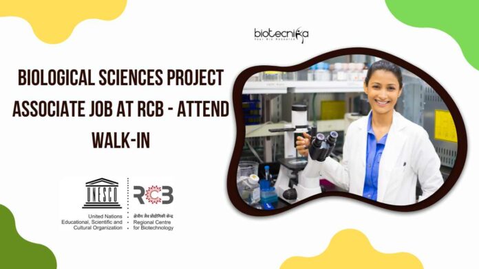 Biological Sciences Project Associate Job at RCB