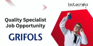 Quality Specialist Job Opportunity