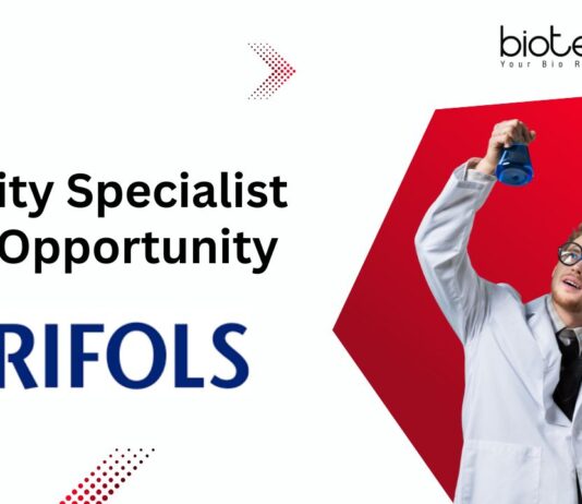 Quality Specialist Job Opportunity