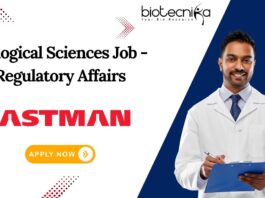 Biological Sciences Job - Regulatory Affairs