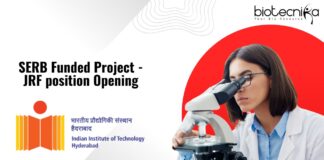SERB Funded Project - JRF position Opening