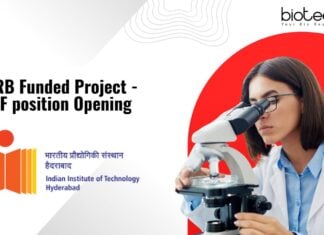 SERB Funded Project - JRF position Opening