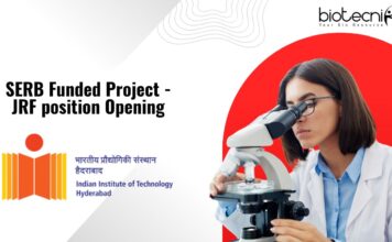 SERB Funded Project - JRF position Opening