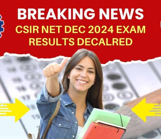 Results For CSIR NET Dec 2024
