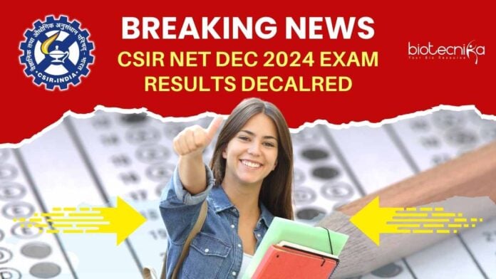 Results For CSIR NET Dec 2024