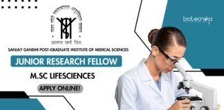 SGPGIMS MSc Life Science JRF Recruitment  - Attend Walk-In