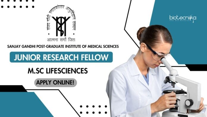 SGPGIMS MSc Life Science JRF Recruitment  - Attend Walk-In