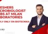 Freshers Microbiologist Jobs at Milan Laboratories