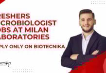 Freshers Microbiologist Jobs at Milan Laboratories