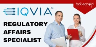 Regulatory Affairs Specialist at IQVIA, BSc Life Science candidates can apply!